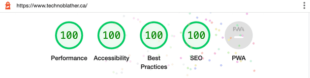technoblather's lighthouse score